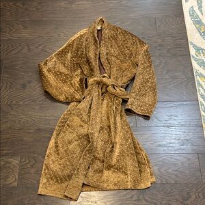 Brown Textured Robe